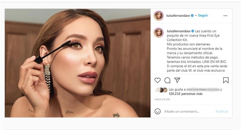 Luisa Fernanda W lanza su propia marca de maquillaje como parte de su nuevo emprendimiento