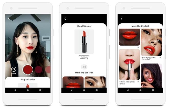 Avec Try On, Pinterest propose le test de rouge à lèvres en réalité augmentée