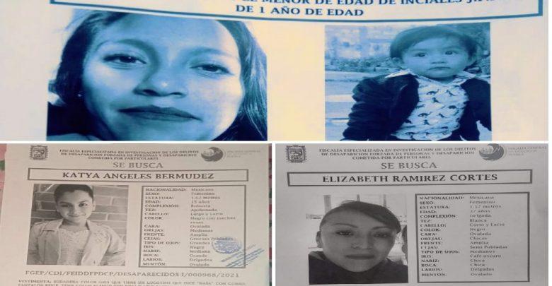 En dos días desaparecen tres mujeres y un bebé en Puebla