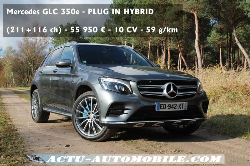 Essai Mercedes GLC 350e hybrid plug in 