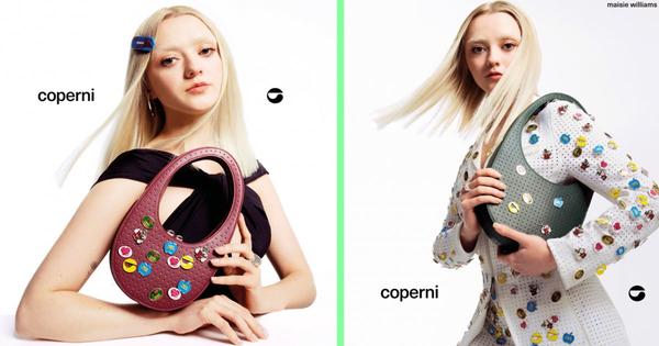 On adore les sacs en cuir de pomme Maisie Williams x Coperni