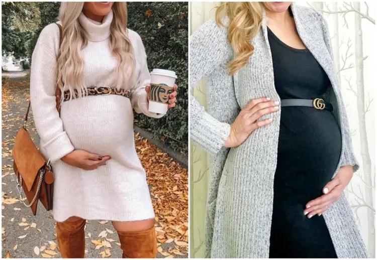 20+ coole Schwangerschaft Outfits für den Herbst/Winter ohne Umstandsmode!