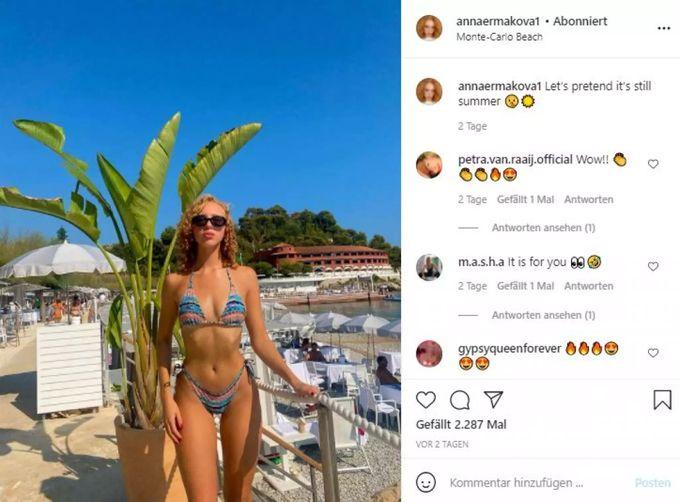 Anna Ermakova: In the narrow bikini-she poses in Monte-Carlo