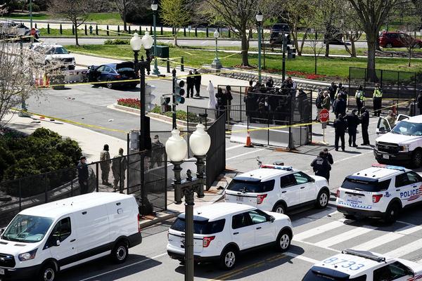 Capitol closed.The car rammed the fence, the attacker is dead