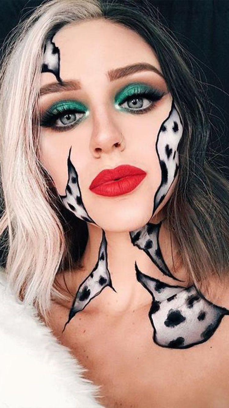 Halloween-Make-Up : Mit Lippenstift und Kaffeeweißer