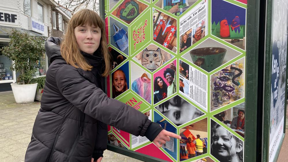 Creatieve werken van jongeren hangen in Haarlem: 