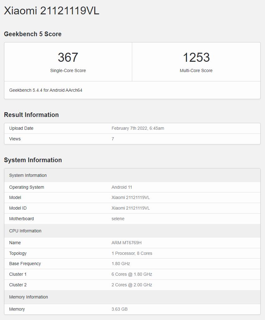 Redmi 10 (2022) surfaces on Geekbench with the same chipset as its predecessor 