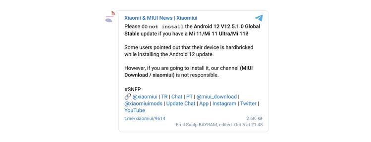 Xiaomi 11 Ultra, 11, 11i Users Advised to Not Install Android 12 Update After Users Complain of Hard Bricking 