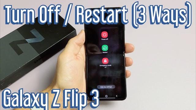 How to switch off or restart the Samsung Galaxy Z Flip 3
