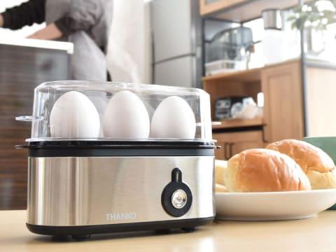 サンコー、6分でゆで卵が作れる「超高速エッグスチーマー」 - 家電 Watch 