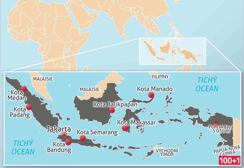 Indonésie: 300 etnik, 17 000 ostrovů, 270 000 000 obyvatel 