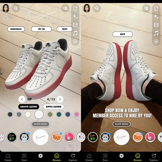Nike und Snapchat launchen digitale Turnschuhe | Special | Dmexco2020 | W&V 