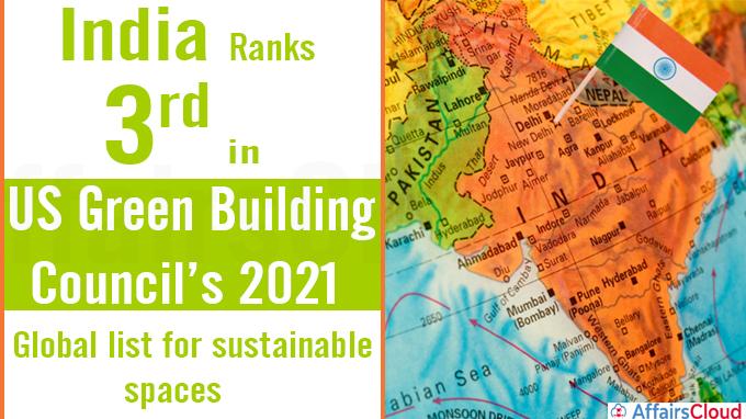 India ranks number 3 in top 10 countries/regions for LEED Green Building