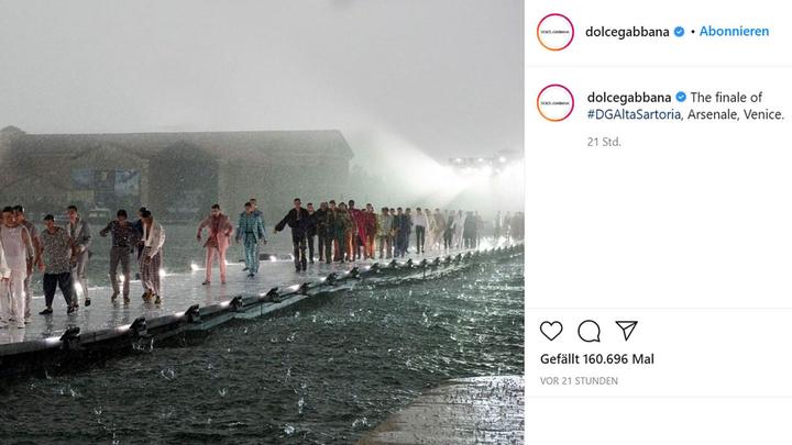 Platzregen und Hagelschauer: Dolce & Gabbana-Show endet im Chaos 
