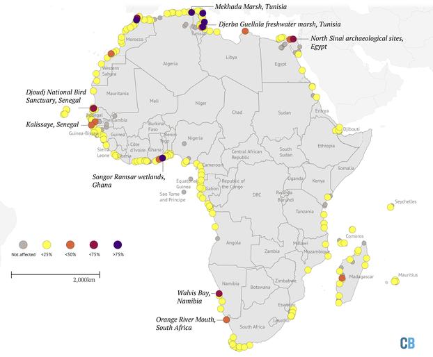 African heritage sites threatened as sea-level rise accelerates 