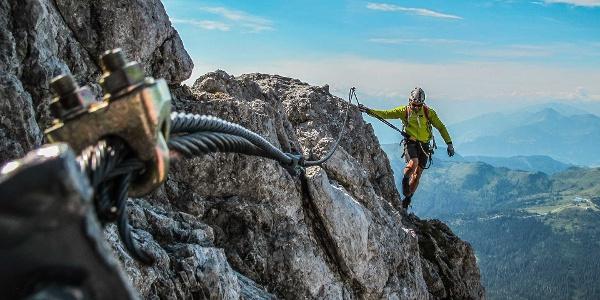 Am Beispiel Königsjodler: Heimische Klettersteige werden Touristen oftmals zum Verhängnis
