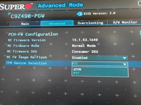 Supermicro製Z490/WRX80マザーがBIOS更新でTPM 2.0対応。Windows 11インストール可に
