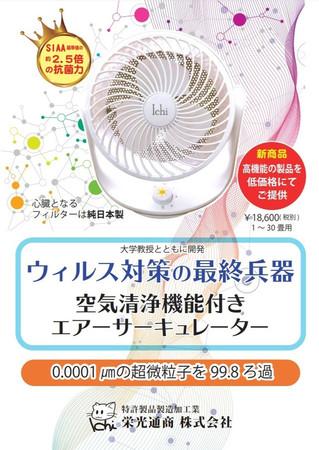 〇新発売〇ウイルスと臭い対策用フィルター付き、サーキュレーター 企業リリース | 日刊工業新聞 電子版 