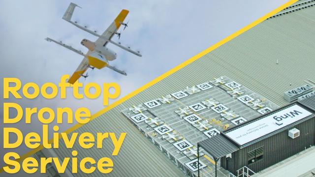 Google brothers Wing uses the rooftop of a shopping center as a landing site for delivery drones --CNET Japan