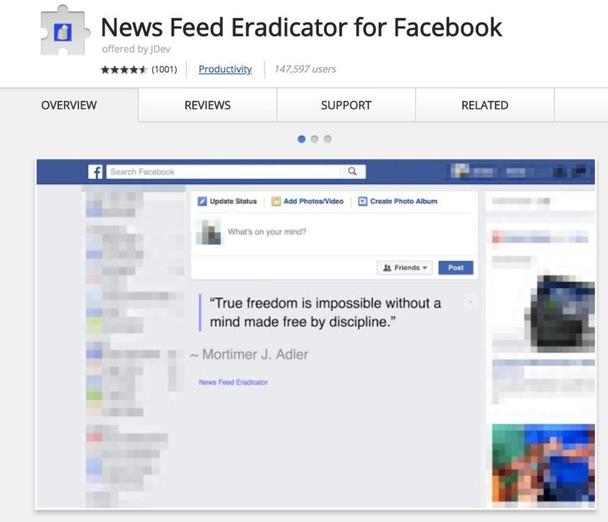 News Feed Eradicator - Chrome Web Store