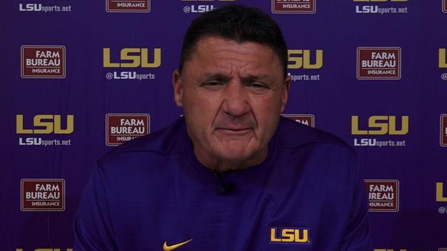 What Ed Orgeron said after LSU's blowout loss to Alabama 