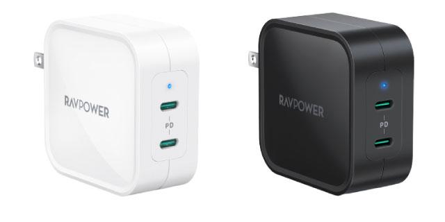 【RAVPower】GaN採用モデル第4弾! PD3.0対応 MacBook Pro等2台同時急速充電可能!USB Type-C 2ポート仕様 90Wクラス最小のPD充電器“RP-PC128”発売開始