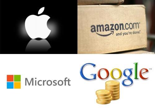 How do major technology corporations make their profits?