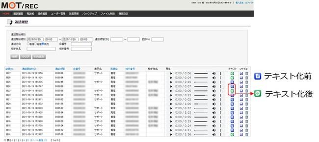 MOT/PBX音声テキスト化サービスをリリース