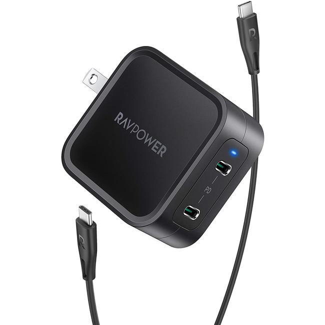 【RAVPower】65W出力、USB-C2ポート搭載ハイコスパ急速充電器"RP-PC145"を発売