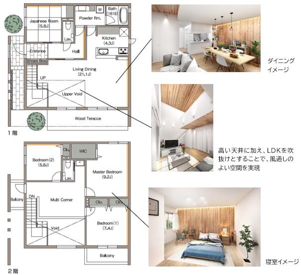 【脱炭素社会】ＣＬＴ住宅普及に向け戸建注文住宅「Ｇｒｏｕｎ ＤＫ（グランＤＫ）」の試行販売を開始 