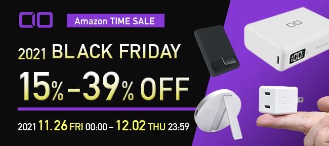 Amazon『ブラックフライデー』 にてCIOの人気ガジェットが最大39％OFF！話題のクラウドファンディング発ハイブリッドバッテリーや超小型30Wモバイルバッテリー・GaN充電器など多数登場！