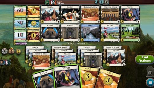 The Steam & smartphone version of the popular deck building board game "Dominion" is now available!