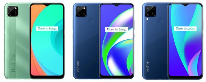 Realme C11, Realme C12 and Realme C15: Comparison of specifications