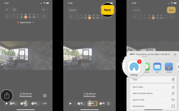 Control of the homekit cameras from Apple