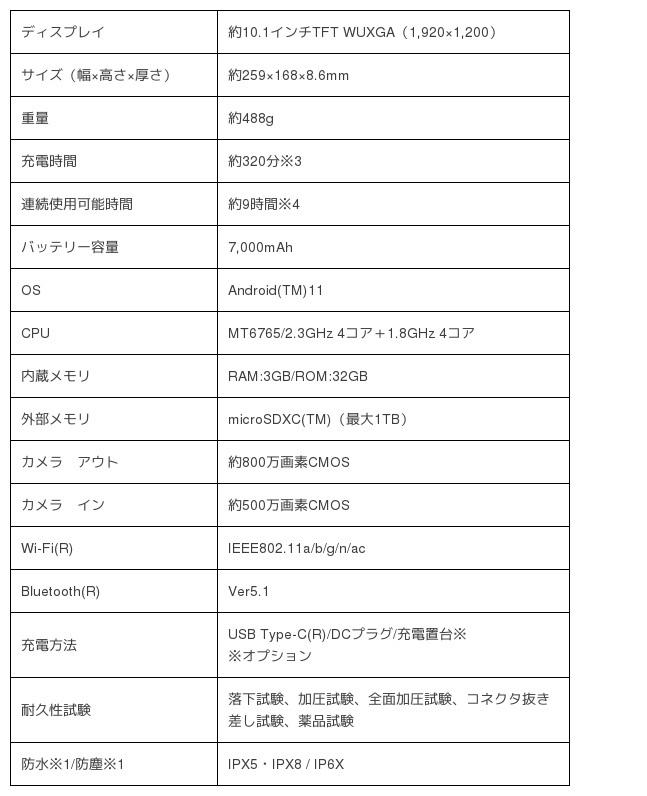 充電置台※対応で、幅広いシーンで電池残量を気にせず利用できる 法人向けJAPAN MADE Wi-Fi(R)タブレット「KC-T304C」（充電端子付き）2月17日（木）から販売開始