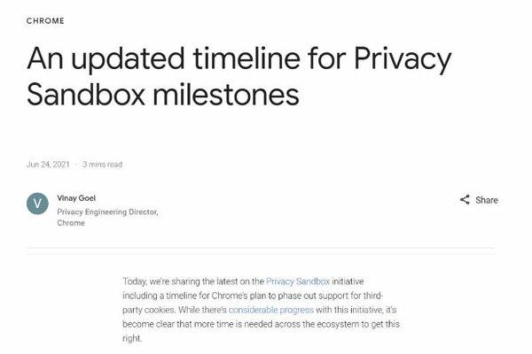 Google、Chromeのサードパーティ製Cookie廃止を2023年後半に延期 