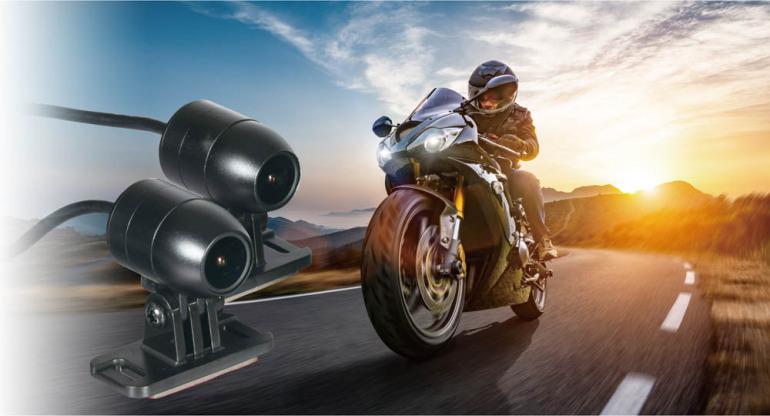 KEIYO's front and rear 2-camera drive recorder "AN-R101" for motorcycles that you want to prepare for countermeasures against driving