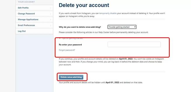  How to delete an Instagram account permanently من الموبايل والكمبيوتر وبرابط مباشر 