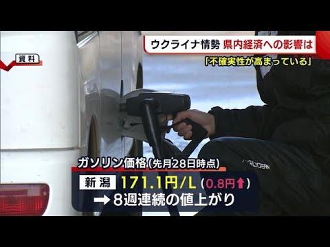  ウクライナ情勢　新潟県内経済への影響は？　ガソリンは８週連続値上がり 