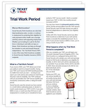 What is a Social Security trial work period?