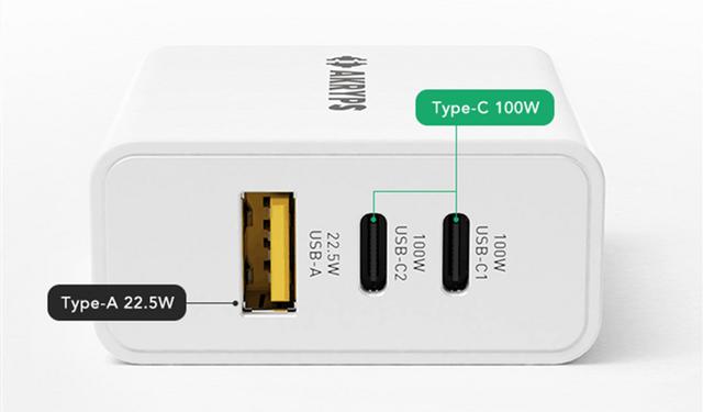 
   小さいは正義。3ポートで合計最大100W使えるUSB PD対応充電器が登場 