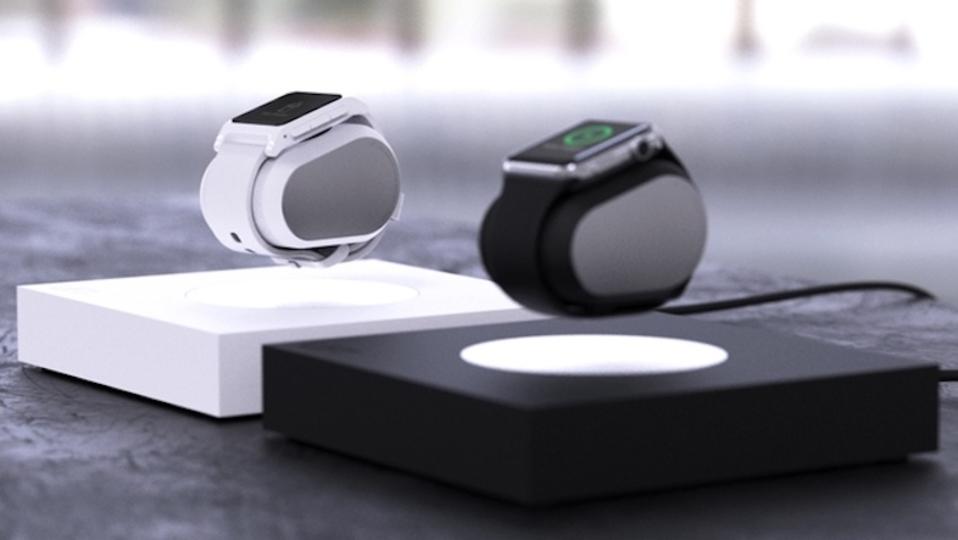 A charger "Lift" that floats in the air. Apple Watch is charged while floating