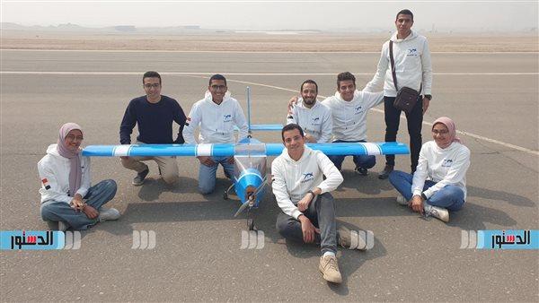 By designing a "Dron" plane .. a student team qualified in Assiut engineering for the American Vehicle Association competition