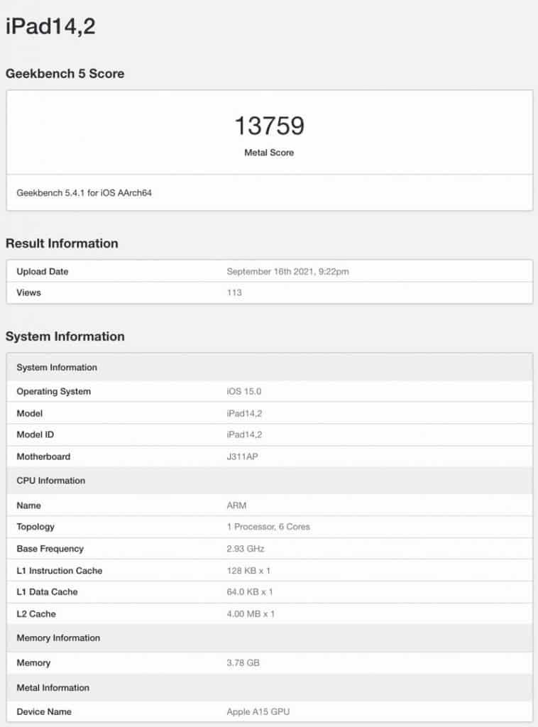 iPhone 13、12 mini、iPad mini 6でAntutu、Geekbench5、3DMarkを実測比較 