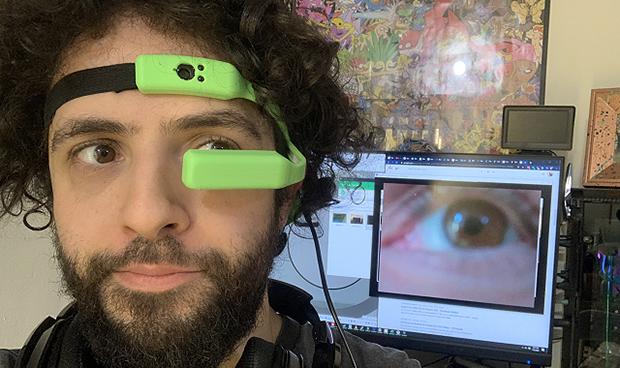 Operate smartphones with a media gaze that shows new manufacturing — — — Headband -type eye tracker “HYPERVISOR” that runs with RASPBERRY PI