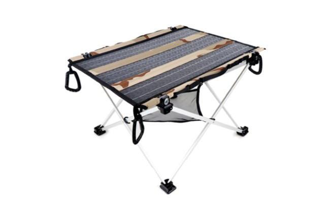 I want to use it in camping and BBQ!Agrioz's "Solar table" that can charge smartphones with a solar panel