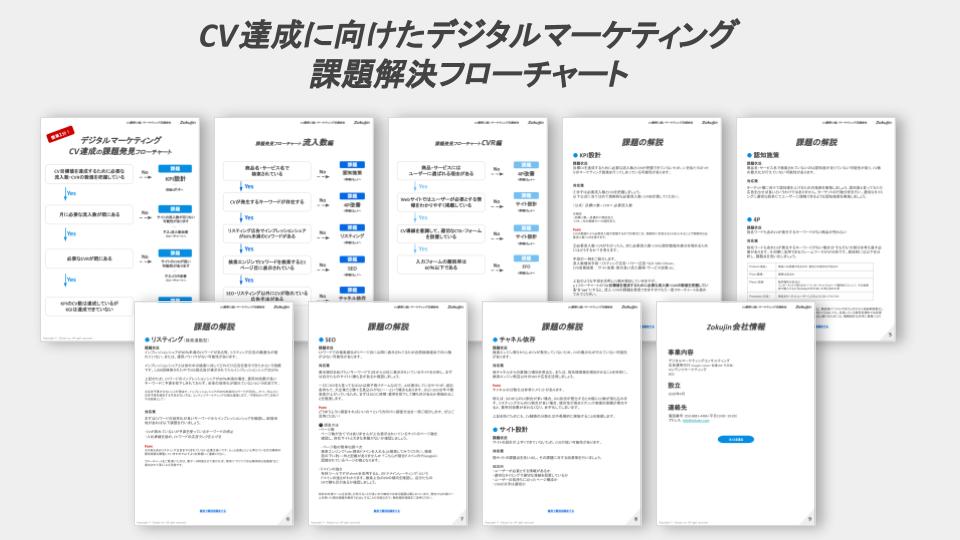【無料公開】CV達成に向けたデジタルマーケティング課題解決フローチャート