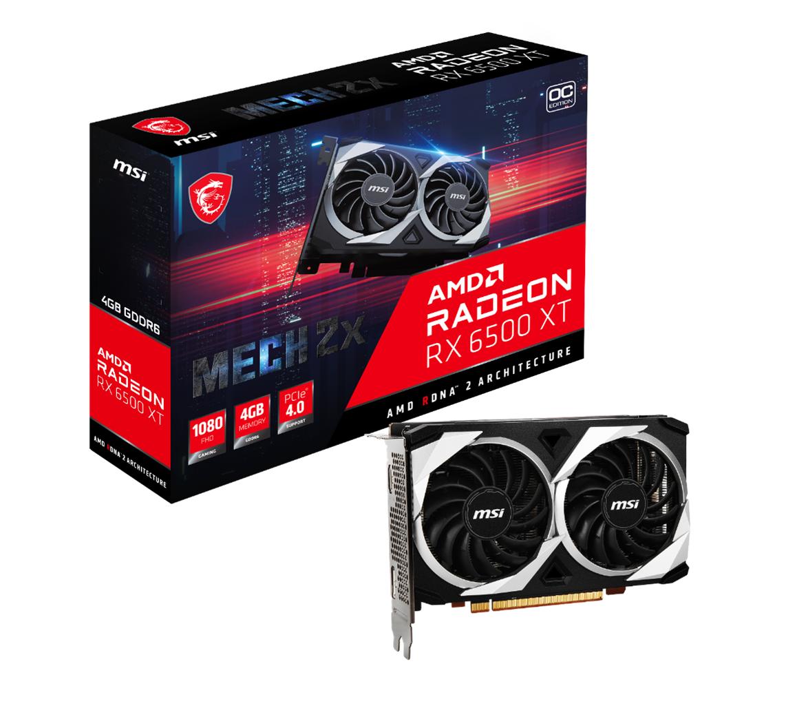 MSI、AMD Radeon™ RX 6500 XTを搭載したグラフィックスカード「RADEON™ RX 6500 XT MECH 2X 4G OC」を発売