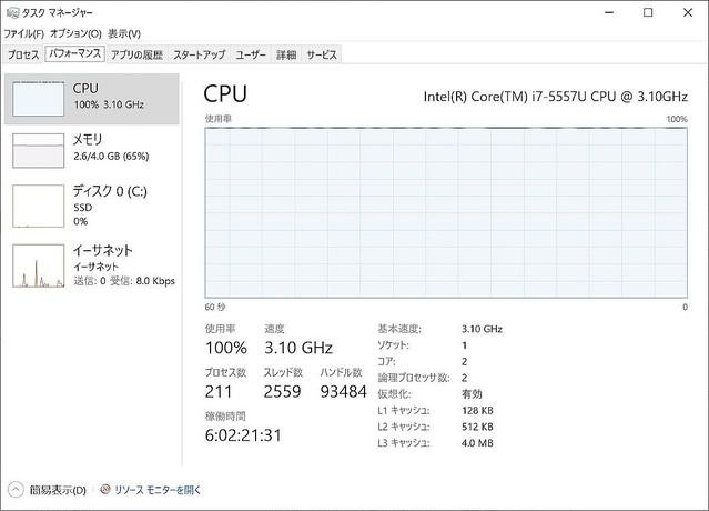 Windows 10のCPU使用率が100%のまま下がらない時の対処法