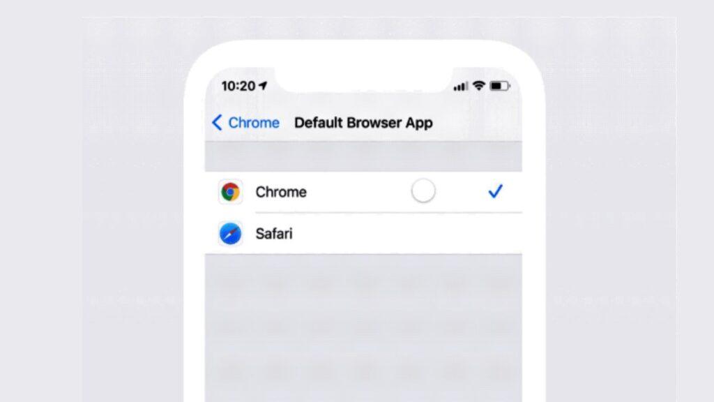 How can you change the virtual browser in iPhone and iPad?